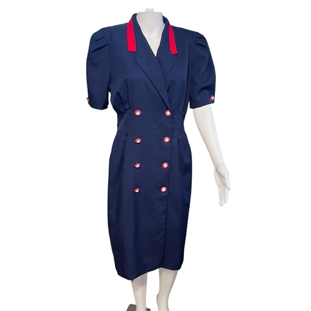 Vintage Sweet Miranda Women’s Midi Dress with Puff Sleeves Sz. 10P